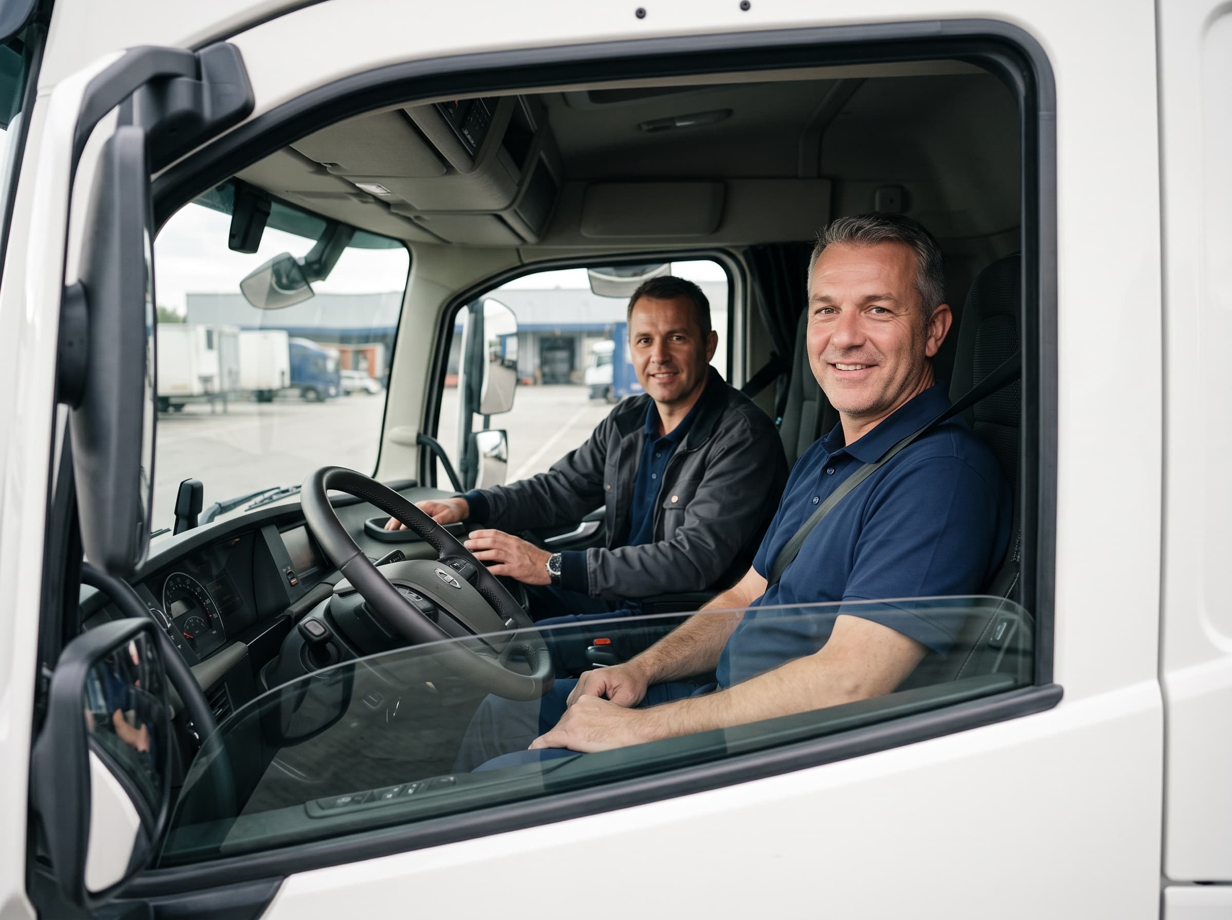 Motorista de empresa de transporte durante avaliação cognitiva